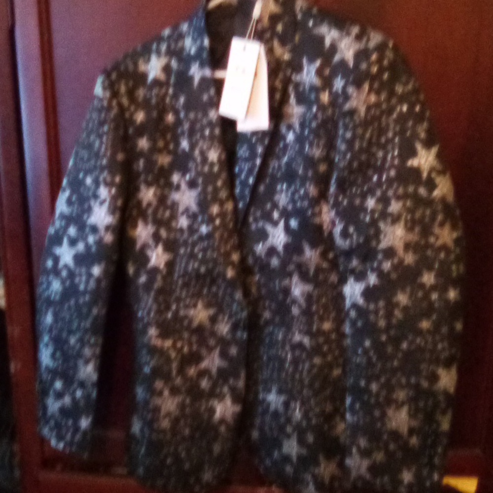 Black and silver Blazer with stars